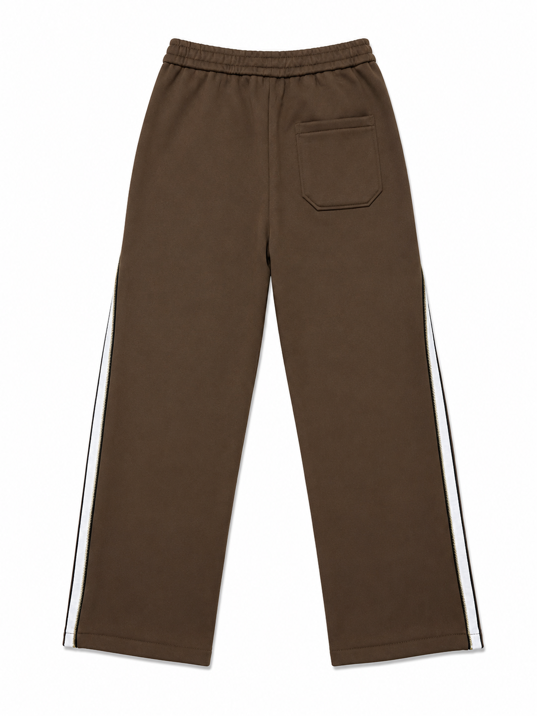 Pantalon Jogging Premium ALO Marron – Zips Design & Bandes Contrastées