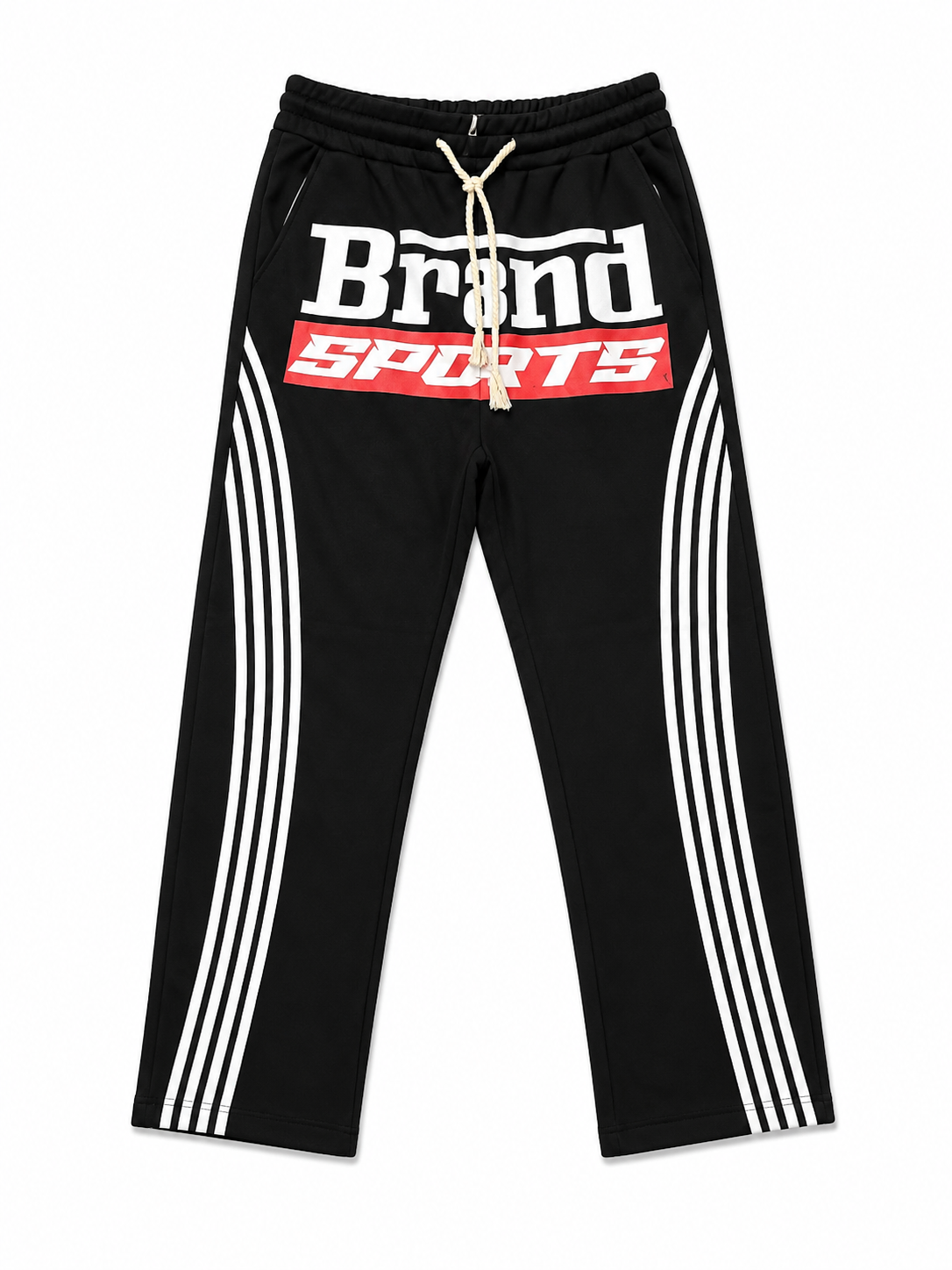 Pantalon Jogging Brand Sports Noir – Style Streetwear Premium